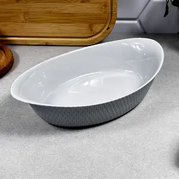 Форма скляна Luminarc Smart Cuisine Wavy Granit для запікання овальна 29 x 17 см (X1632) - мініатюра 2