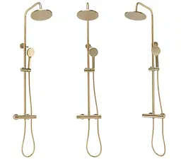 Душова система Rea Parot brushed gold з термостатом REA-P2323, Золотий - мініатюра 3