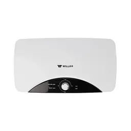Водонагрівач WILLER Edge+ 2,5 кВт, "мокрий" ТЕН, 20 л, прямокутний, горизонтальний, білий (EH20R)