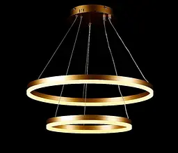Світлодіодна люстра Splendid Ray LF2557/2 LED золото-біла з димером і пультом 130W - мініатюра 5