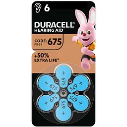 Батарейка Duracell PR44 / 675 * 6 (5004326) - мініатюра 2