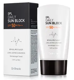 Відновлюючий сонцезахисний крем для обличчя EPL Daily Sun Block Dr. Oracle 50 мл