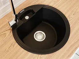 Кухонна мийка Miraggio VALENCIA black (0002424) Граніт, Врізна, Чорний - мініатюра 5