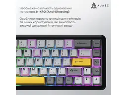 Клавіатура Ajazz AK680 MAX Magnetic Switch Black/Gray/Yellow (AK680-M-BGY-A) - мініатюра 6