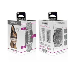 Двосторонній мастурбатор Fleshlight Quickshot Autumn Falls, компактний, зі зліпка вульви та ануса - мініатюра 8