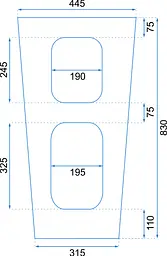 Умивальник Rea Daria підлоговий білий REA-U9900, Білий - мініатюра 5