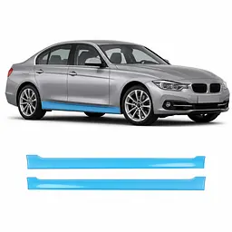Антигравійна захисна бронеплівка за лекалами для BMW 3 Series F30 facelift 2015-2019 - нижня зона кузова та пороги