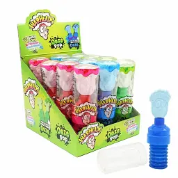 Льодяник Warheads Sour Ooze Pop зі смаком фруктів з рідкою кислою начинкою 40г (BBD 01/2026) - мініатюра 4
