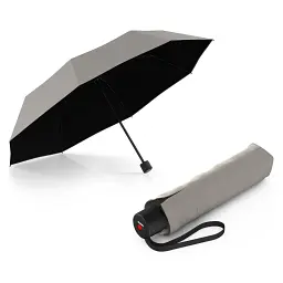 Парасоля Knirps A.050 Medium Manual Sandstone Black HeatShield механічна, складана (Kn95-7051-22502)