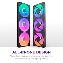 Вентилятор NZXT F420 RGB Core Fan Single Frame (RF-U42HF-B1) Black - мініатюра 8