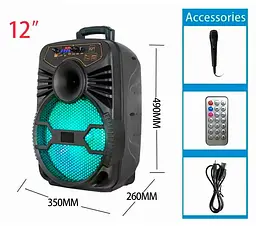 Портативная колонка BIG AVEN-X12 75W, USM/MP3/FM/Bluetooth + микрофон - мініатюра 2