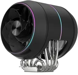 Кулер для процесора Zalman ZET 5, Black, алюміній и 5 мідних теплових трубок, 2x130 мм 600~2000RPM±10%, для Intel 115x/1200/1700/1851, AMD AM4/AM5, до 220 Вт, висота 158 мм (ZET5BLACK) - мініатюра 3