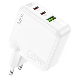 МЗП C115A Header PD65W+QC3.0 (1USB-A/2C) White Hoco teh0029632