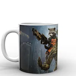 Кухоль GeekLand Стражі Галактики Guardians of the Galaxy Єнот та Грут GG.02.035 330 мл білий - мініатюра 2