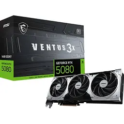 Відеокарта MSI GeForce RTX 5080 16G VENTUS 3X OC [G5080-16V3C] UA [127247]