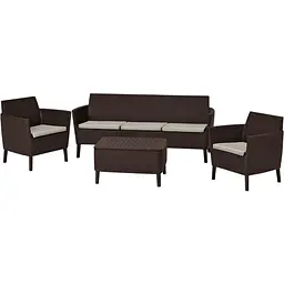 Комплект садових меблів Keter Salemo 3 seater set коричневий