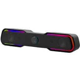 Акустична система 2.0 HP DHE-6002 3.5 мм + USB 6 Вт Sound Bar LED RGB - мініатюра 2
