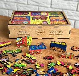 Пазл дерев`яний UkrainianPuzzles Звірі Примаченко - мініатюра 2