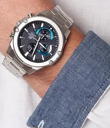 Кварцові чоловічі кварцові годинники сталеві японські оригінал Casio Edifice EFR-S567D-1AVUEF - мініатюра 3