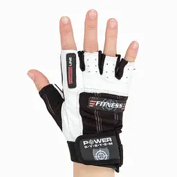 Рукавички для фітнесу Power System PS-2300, Black/White - S - мініатюра 4
