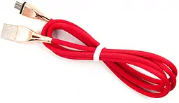 Кабель Dengos NTK-M-SET Round Braided Micro-USB 1m Red