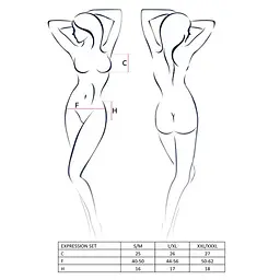 Комплект білизни Passion EXPRESSION Set black L/XL - мініатюра 3