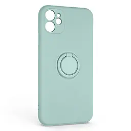 Силиконовый чехол для Apple iPhone 11, Icon Ring, зеленый, панель-накладка, с кольцом-подставкой на 360°, противоударный, возможность использования магнитных держателей, ArmorStandart (ARM68650)
