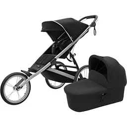 Дитяча коляска Thule Glide 2 Jet Black з люлькою (TH 10101952-20110748)