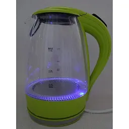Чайник електричний XPRO PM-810С на підставці скляний жовтий (40761-Чайник електричний PM-810С) - мініатюра 2