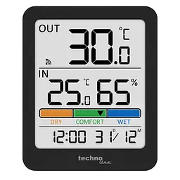 Термогігрометр Technoline WS9488 Anthracite (WS9488), Темно-сірий - мініатюра 3