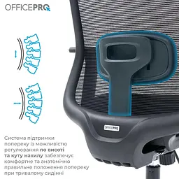 Офісне крісло OfficePro Wave OC670-B-B-B (OC670-B-B-B) - мініатюра 15