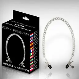 Затискачі для сосків Kinky Pleasure Metallic Gripper Kinky Clamps (сріблястий) - мініатюра 2