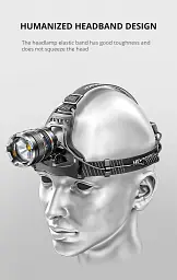 Налобний світлодіодний ліхтар T-070 на світлодіоді Cree XHP50, з датчиком руху shustar - мініатюра 4