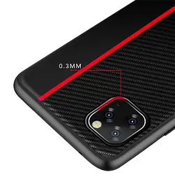Чохол накладка Primo Cenmaso для Apple iPhone 11 Pro Black&Red - мініатюра 5