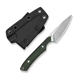 Ніж фіксований кишеньковий Civivi High Grass Field Knife (7,4 см) 14C28N / Micarta зелений з чохлом - мініатюра 5