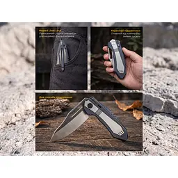 Ніж складаний туристичний Weknife Bogey (9.3 см) Bohler M390 / Titanium синій - мініатюра 12