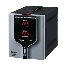 Стабілізатор напруги Gemix RDX-2000, 2000 VA (1400 Вт), вход. напряжение 140-260В, вих напряжение 220В ± 10% (RDX-2000)