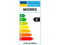 Лампа світлодіодна MIORRO 15W E27 4000K A60 1200Lm ~ 175-265V арт.51-314-002. - мініатюра 2
