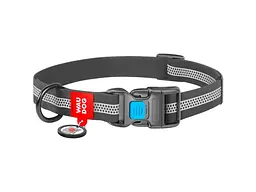 Нашийник для тварин WAUDOG Waterproof пластикова пряжка S Ш 15 мм Д 25-35 см сірий (261611)
