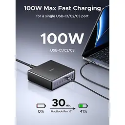 Мережевий зарядний пристрій Ugreen X766 8-Port Gan Desktop Fast Charger (55324) [158927] - мініатюра 6