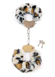 Наручники Fetish B Series Furry Cuffs Leopard - мініатюра 3