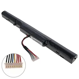 Акумулятор Asus A41-X550E (X450JF, X550DP, X751MD, X751MA, X750JA, X751LA) 14.4V 2200 mAh Black - мініатюра 2
