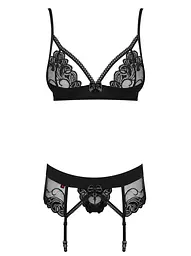 Мереживний еротичний комплект Obsessive Wonderia L/XL чорний - мініатюра 6