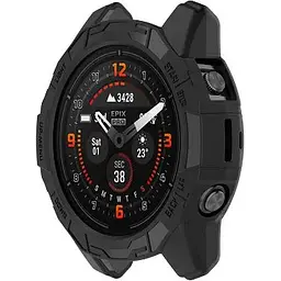 Чохол-бампер DK CDK Силікон Outlines для Garmin Fenix ​​7X Pro (016387) (black) - мініатюра 3