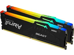 Пам'ять для настільних комп'ютерів Kingston FURY 32 GB (2x16GB) DDR5 6000 MHz Beast RGB EXPO Black (KF560C36BBE2AK2-32) - мініатюра 2
