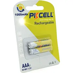 Акумулятор PkCell AAA R03 1000mAh 1.2V NiMH Rechargeable Battery, 2шт/бл (PC/AAA1000-2BR)