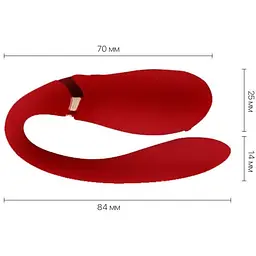 Смарт-вібратор для пар Zalo Fanfan Bright Red - мініатюра 3