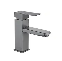 Змішувач для умивальника Wezer PRO1-02-GUNGREY, збройова сталь, Графітовий хром
