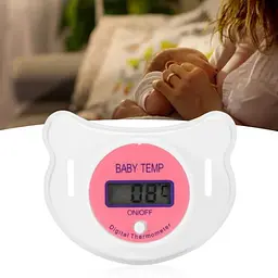 Термометр-соска BABY TEMP, цифровий, ортодонтична соска, рожева - мініатюра 2
