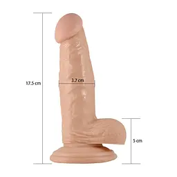 Фалоімітатор LoveToy Real Extreme 17.5 см тілесний - мініатюра 4